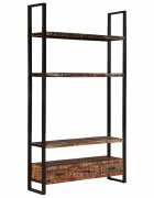 vidaXL Етажерка за книги 118x30x200 см регенерирано дърво масив