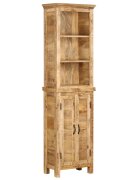 vidaXL Етажерка за книги 50x30x180 см мангово дърво масив
