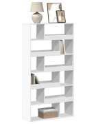 vidaXL Етажерка за книги бяла 100x33x1875 см инженерно дърво