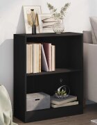 vidaXL Етажерка за книги черна 60x24x76 см инженерно дърво
