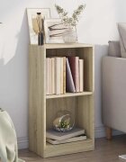 vidaXL Етажерка за книги дъб сонома 40x24x75 см инженерно дърво