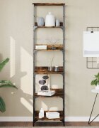 vidaXL Етажерка за книги опушен дъб 50x33x1885 см инженерно дърво