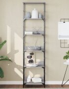 vidaXL Етажерка за книги сив сонома 50x33x1885 см инженерно дърво