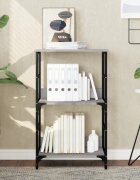 vidaXL Етажерка за книги сив сонома 50x33x82 см инженерно дърво