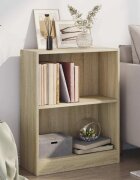 vidaXL Етажерка за книги сонома дъб 60x24x76 см инженерно дърво