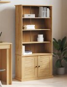 vidaXL Етажерка за книги VIGO 85x35x170 см бор масив