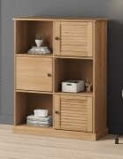 vidaXL Етажерка за книги VIGO 90x35x1145 см бор масив