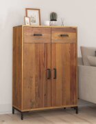 vidaXL Етажерка за обувки 75x40x110 см борово дърво масив