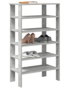 vidaXL Етажерка за обувки бетонно сива 61x32x105 см инженерно дърво