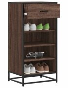 vidaXL Етажерка за обувки кафяво дъб 48x38x975 см инженерно дърво