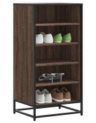 vidaXL Етажерка за обувки кафяво дъб 48x38x975 см инженерно дърво