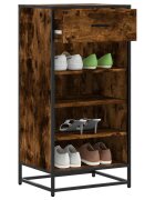 vidaXL Етажерка за обувки опушен дъб 48x38x975 см инженерно дърво