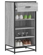 vidaXL Етажерка за обувки сив сонома 48x38x975 см инженерно дърво