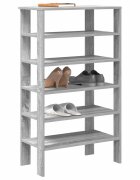 vidaXL Етажерка за обувки сив сонома 61x32x105 см инженерно дърво