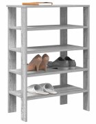 vidaXL Етажерка за обувки сив сонома 61x32x875 см инженерно дърво