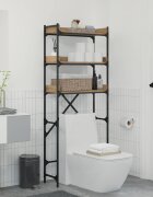 vidaXL Етажерка за перална машина с рафт Дъб 67 x 25 x 163 см