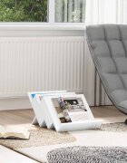 vidaXL Етажерка за списания Бяло 53 x 40 x 285 см Инженерна дървесина