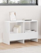 vidaXL Етажерка за списания Бяло 685 x 30 x 45 см