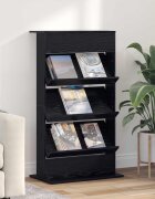 vidaXL Етажерка за списания Черния дъб 70 x 41 x 126 см