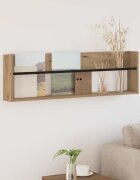 vidaXL Етажерка за списания Дъб 100 x 12 x 30 см Инженерна дървесина
