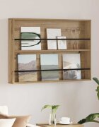 vidaXL Етажерка за списания Дъб 100 x 12 x 70 см Инженерна дървесина