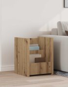 vidaXL Етажерка за списания Дъб 35 x 35 x 45 см Инженерна дървесина
