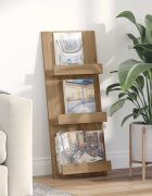 vidaXL Етажерка за списания Дъб 43 x 11 x 102 см Инженерна дървесина