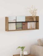 vidaXL Етажерка за списания Дъб 80 x 12 x 30 см Инженерна дървесина