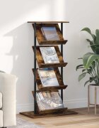 vidaXL Етажерка за списания Димян дъб 68 x 40 x 123.5 см