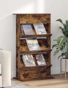 vidaXL Етажерка за списания Димян дъб 70 x 41 x 126 см