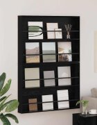 vidaXL Етажерка за списания с рафт 2 бр. Черния дъб 100 x 12 x 70 см