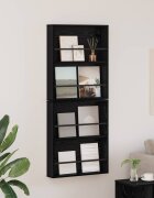 vidaXL Етажерка за списания с рафт 2 бр. Черния дъб 60 x 12 x 70 см