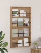 vidaXL Етажерка за списания с рафт 2 бр. Дъб 80 x 12 x 70 см
