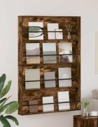vidaXL Етажерка за списания с рафт 2 бр. Опушен дъб 100 x 12 x 70 см