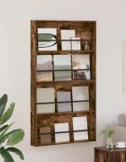 vidaXL Етажерка за списания с рафт 2 бр. Опушен дъб 80 x 12 x 70 см
