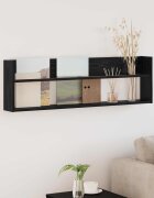 vidaXL Етажерка за списания с рафт Черния дъб 100 x 12 x 30 см