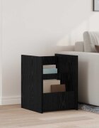 vidaXL Етажерка за списания с рафт Черния дъб 35 x 35 x 45 см