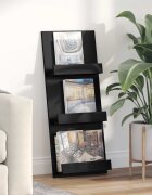 vidaXL Етажерка за списания с рафт Черния дъб 43 x 11 x 102 см
