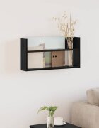 vidaXL Етажерка за списания с рафт Черния дъб 60 x 12 x 30 см