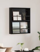 vidaXL Етажерка за списания с рафт Черния дъб 60 x 12 x 70 см