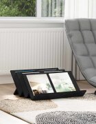 vidaXL Етажерка за списания с рафт Черния дъб 65 x 53 x 285 см