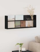 vidaXL Етажерка за списания с рафт Черния дъб 80 x 12 x 30 см