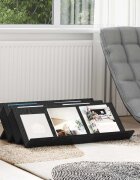 vidaXL Етажерка за списания с рафт Черния дъб 90 x 53 x 285 см