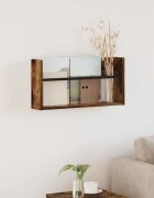 vidaXL Етажерка за списания с рафт Димян дъб 60 x 12 x 30 см