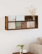 vidaXL Етажерка за списания с рафт Димян дъб 80 x 12 x 30 см
