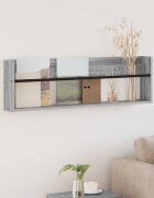 vidaXL Етажерка за списания с рафт Сив Сонома 100 x 12 x 30 см