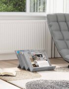 vidaXL Етажерка за списания с рафт Сив Сонома 53 x 40 x 285 см