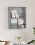 vidaXL Етажерка за списания с рафт Сив Сонома 60 x 12 x 70 см