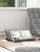 vidaXL Етажерка за списания с рафт Сив Сонома 65 x 53 x 285 см