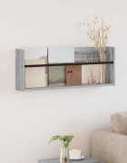 vidaXL Етажерка за списания с рафт Сив Сонома 80 x 12 x 30 см